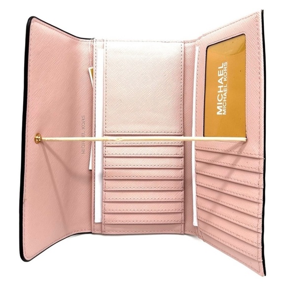 Michael Kors Large Trifold Wallet Powder Blush - Picture 6 of 7